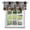 Brown, variant on Kitchen Cafe Valance Curtain for Small Windows,Deer Bear Retro Grey Plaid Rod Pocket Short Valances,42x18in