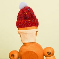 AURARMLET 2Pcs Tiny Woolen Beanie Hats for Plush Toys Soft Yarn Caps Cute Accessories