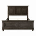 thumbnail image 3 of Euroco Wood Vintage King Size Platform Bed, Traditional Town and Country Style, Rich Brown, 3 of 9