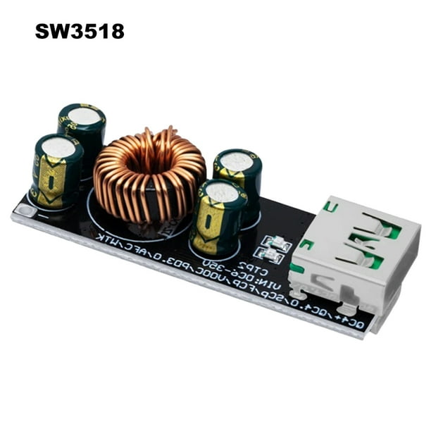 Placa de carga rápida para teléfono QC4.0/3.0 Módulo reductor reductor móvil de 6-35 V (SW3518)