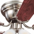 thumbnail image 2 of Westinghouse Contempra 4 52 in. Brushed Nickel Finish Reversible Blades (Rosewood/Bird's Eye Maple) Frosted Ribbed Glass, 2 of 7