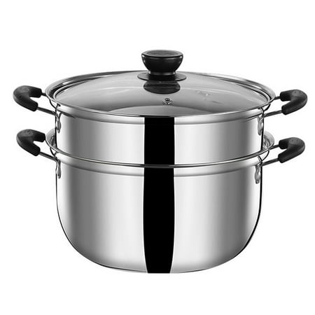

Stainless Steel Stock Pot Practical Household Kitchen Food Cooking Steam Pot