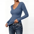 thumbnail image 2 of Diufon Long Sleeve Thermal Shirts for Women Fall Fashion Lightweight Casual Pullover Tops Knitted Tunic Sweaters, 2 of 9
