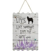 Inspirational Rustic Decor Wooden Sign Live Like Someone Left The Gate Open Vertical Wall Art Wood Plaque Sign 8x12 Inch Art Fun Retro Paint Cute Farm Animal Paintings Wooden Hanging Signs Home