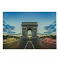 thumbnail image 2 of European Cutting Board, Paris Famous Champs Elysees Avenue Historical Monument French Culture Panorama, Decorative Tempered Glass Cutting and Serving Board, Large Size, Multicolor, by Ambesonne, 2 of 5