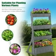 thumbnail image 6 of MOPHOTO 4-Tier Gray Vertical Wooden Raised Garden Bed,Garden Planters Freestanding Wood Plant Stand Flower Rack Wooden Planter Box for Plants Herbs Flowers Vegetables Outdoor Indoor Gardening, 6 of 8