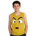 thumbnail image 4 of SGFCWSX Boys Tank Tops Crew Neck Print Sleeveless Regular Fit Outdoor Daily Wear Tops for Kids Yellow Size 12 Years, 4 of 6