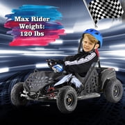 Electric Go Kart 4-Wheeler Shock Absorber,Go Carts with 1000 W Brushless Motor and 3-Speed,Max Speed 20 MPH 4 wheeler for Adults & Teens,Black