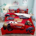 thumbnail image 1 of Bedding set GD84 Lightning 3 Piece Bedding Set McQueen Printed Duvet Cover Set Printed Bed Comforter Cover Quilt Covers with Pillowcases HZ84, 1 of 5