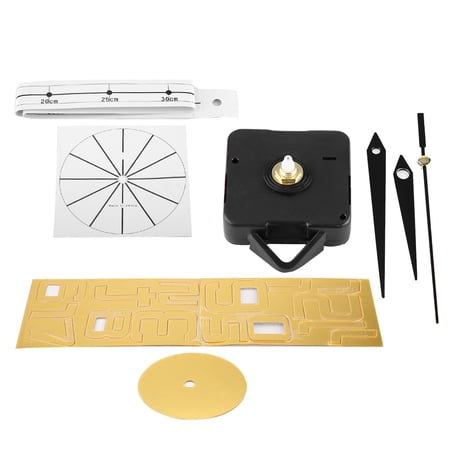 DIY Large 3 D Modern Wall Clock, Frameless and Non Ticking for Living Room, Golden