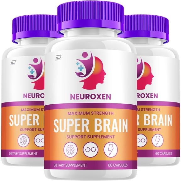 Neuroxen Supplement Capsules – Neuro Xen Natural Blend Memory Focus Pills, 3 Pack, 180 Capsules