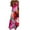 Pink A3, variant on Hrsba Casual Summer Dresses for Women,Sleeveless Print V Neck Spaghetti Strap Dress for Daily Wear