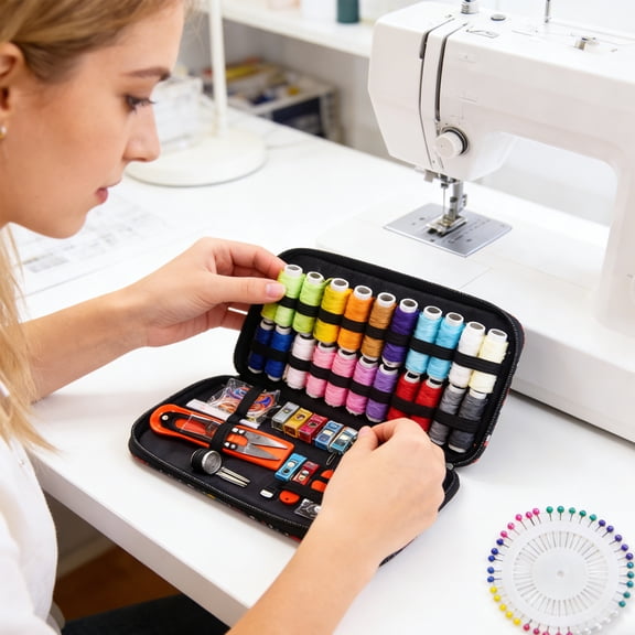 Sewing Kit for Adults, 90PCS Portable Sewing Supplies, Needle and Thread Kit with Sewing Supplies and Accessories for Kids, Beginner, Home, Travel, Emergency Repairs