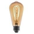 thumbnail image 2 of Better Homes & Gardens ST19 Vintage LED Light Bulb, 60 W Eqv, Dim, E26, Amber Glass Finish - 2 Pk, 2 of 10