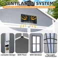 thumbnail image 5 of MELLCOM 8 x 6 FT Resin Outdoor Storage Shed with Floor, Storage Tool Shed with Windows and Lockable Door, Resin Garden Shed for Lawnmower, Bike, Pool Supply, 5 of 8
