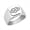 Silver, variant on Infinity Heart Stainless Steel Signet Ring