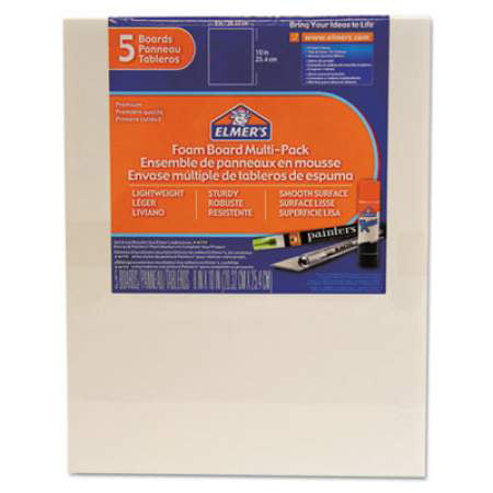 8 x 10 5/PK 950020 by Elmers Elmers Pre-Cut White Foam Board Sheets 