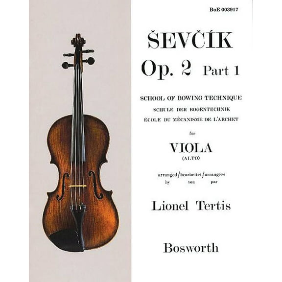 Sevcik for Viola: School of Bowing Technique, Opus 2 Part 1, (Paperback)