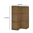 thumbnail image 5 of Rown 4 Panel Foldable Privacy Screen, Bamboo, Brown Pine Wood 70 Inch, 5 of 5