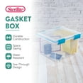 thumbnail image 2 of Sterilite 32 Qt Clear Stacking Storage Container with Gasket Lid, 16 Pack, 2 of 4