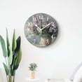 thumbnail image 4 of 10 Inch Wall Clock Battery Operated Silent Clock Decorative for Office, Kitchen, Outdoor, Living Room，Vintage Provencal Lavender Flowers on Wooden Wood Stunning, 4 of 4