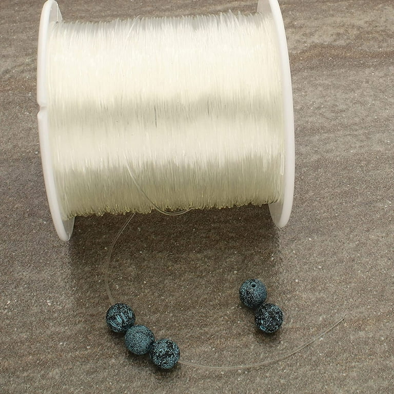 Stretch Magic Elastic Beading Cord – Clear Color, 0.8mm in Diameter, 100-Meter (328 ft) - Easy to Knot, Strong & Stretchy String for Making Beaded Jewelry