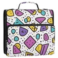 thumbnail image 5 of FORMRS Zipper Binder with Shoulder Strap 2-inch Ring 500 Sheet Capacity File Bag, Purple Retro Pattern, 5 of 5