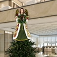 thumbnail image 2 of Northlight Commercial Size Angel Christmas Tree Topper with Wreath - 3' - Red and Green - Unlit, 2 of 8