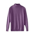 thumbnail image 5 of Womens Turtleneck Sweater Lightweight Polyester Knitwear Long Sleeve Pullover Tops Office Casual Winter Clothing, 5 of 9