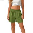 thumbnail image 2 of Liyamei Girls Breathable Sport Shorts with Elastic Waist for Summer Play Size 5-16,Green, 2 of 6