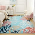 thumbnail image 2 of Arogan Coral Ocean Art Rug for Living Room, Bedroom and Children's Room, Blue, 6' x 9', 2 of 7