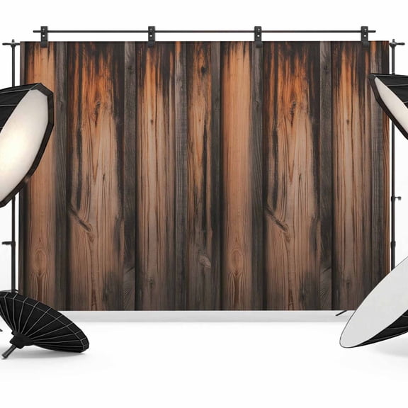 Retro Farmhouse Backdrop for Photoshoot,Photography Photo Studio Background Wall Backdrop,Brown Wooden Grain Cabin Country Plank Back Drop Banner Panel for Portraits Wedding Live Streaming 12x8Ft