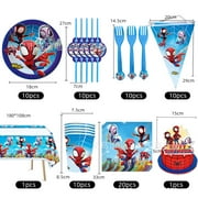 Marvel hero Spider-Man and his amazing friends birthday party tableware paper plate decoration set supplies