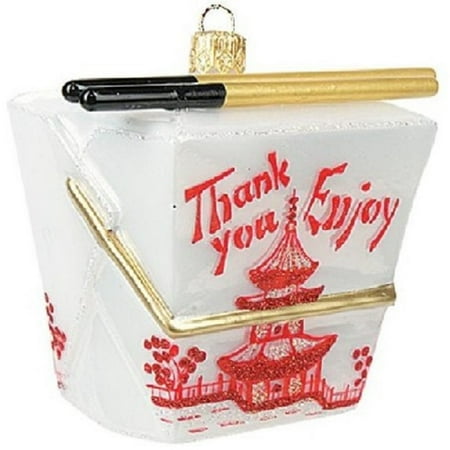 Chinese Food For Christmas Chinese Take Out Box Polish Glass Christmas Ornament Fast Food Decoration New ()