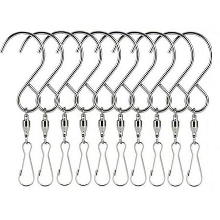 

Swivel Hanging Hooks Clips Hanging Wind Spinners Wind Chimes Birds Feeder Garden