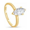 thumbnail image 3 of AFFY 0.90CT 10X5MM Marquise Moissanite Diamond Solitaire Ring for Women 14K Yellow Gold over Silver-10.5, 3 of 6