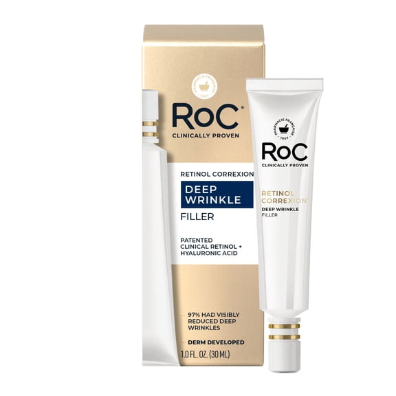 RoC Retinol Correxion Deep Wrinkle Filler for Fine Lines and Anti-Aging, 1.0 fl oz