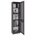 thumbnail image 3 of Home Double Glass Door Bookcase Cabinet with 5 Interior Shelves for Linen or Décor Storage, 3 of 5