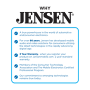 Jensen JDASHCP Dash or Windshield Mount 7-inch Touchscreen Car Stereo, Wireless or Wired Apple CarPlay and Android Auto, New