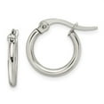 thumbnail image 5 of Auriga Fine Jewelry Stainless Steel 15.5mm Diameter 2mm Hoop Earrings for Women, 5 of 6