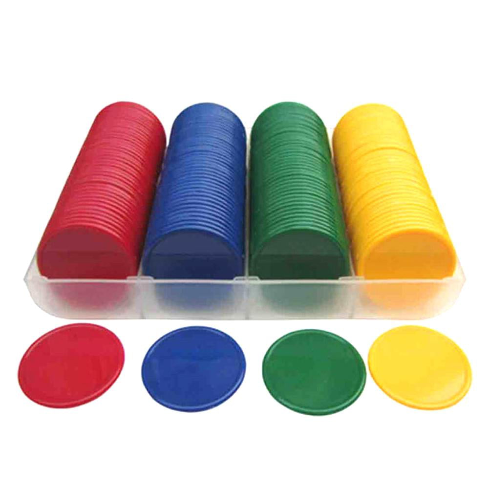 Dailyfun 160PCS No Digital Denomination Plastic Poker Chip Game Tokens for Kids gorgeously Boosted 