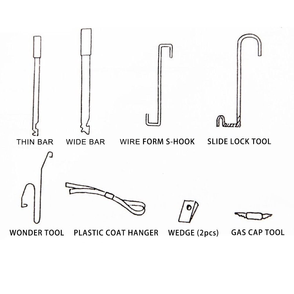Auto Parts And Vehicles 9pcs Car Door Open Unlock Hand Tool