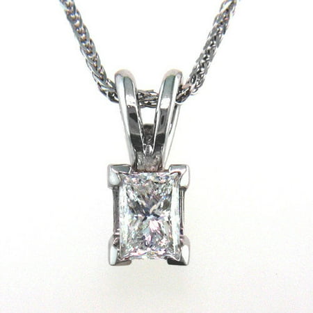 Precious Stars 14K Gold Princess Solitaire Pendant