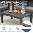 thumbnail image 2 of CozyHom Outdoor Patio Aluminum Coffee Table, Modern Patio Rectangular Metal Coffee Table, Gray, 2 of 7