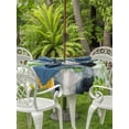 thumbnail image 2 of Outdoor Tablecloth with Umbrella Hole and Zipper, St. Patrick's Day Round Table Cloth 60 Inch Waterproof Tablecloth, Cat Beer Green Clovers Buffalo Plaid Picnic Table Cover for Patio Camping, 2 of 7