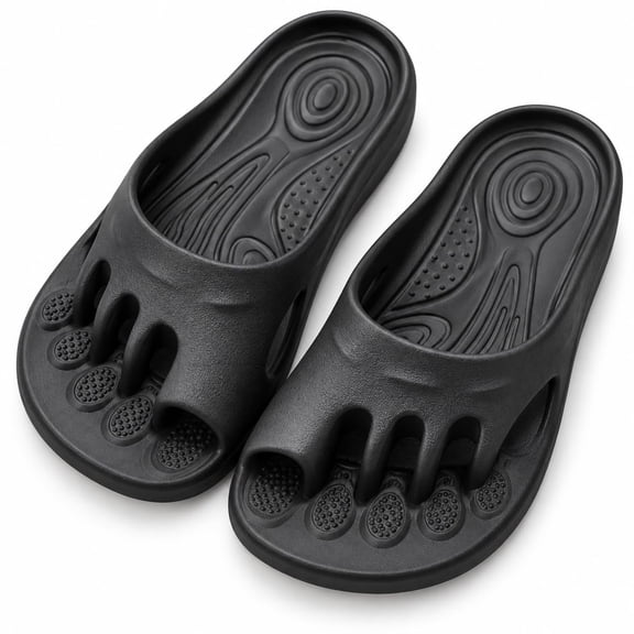 Five Toe Shoes for Women with Arch Support, Cushioned Toe Separator Slides for Home and Outdoor Walking