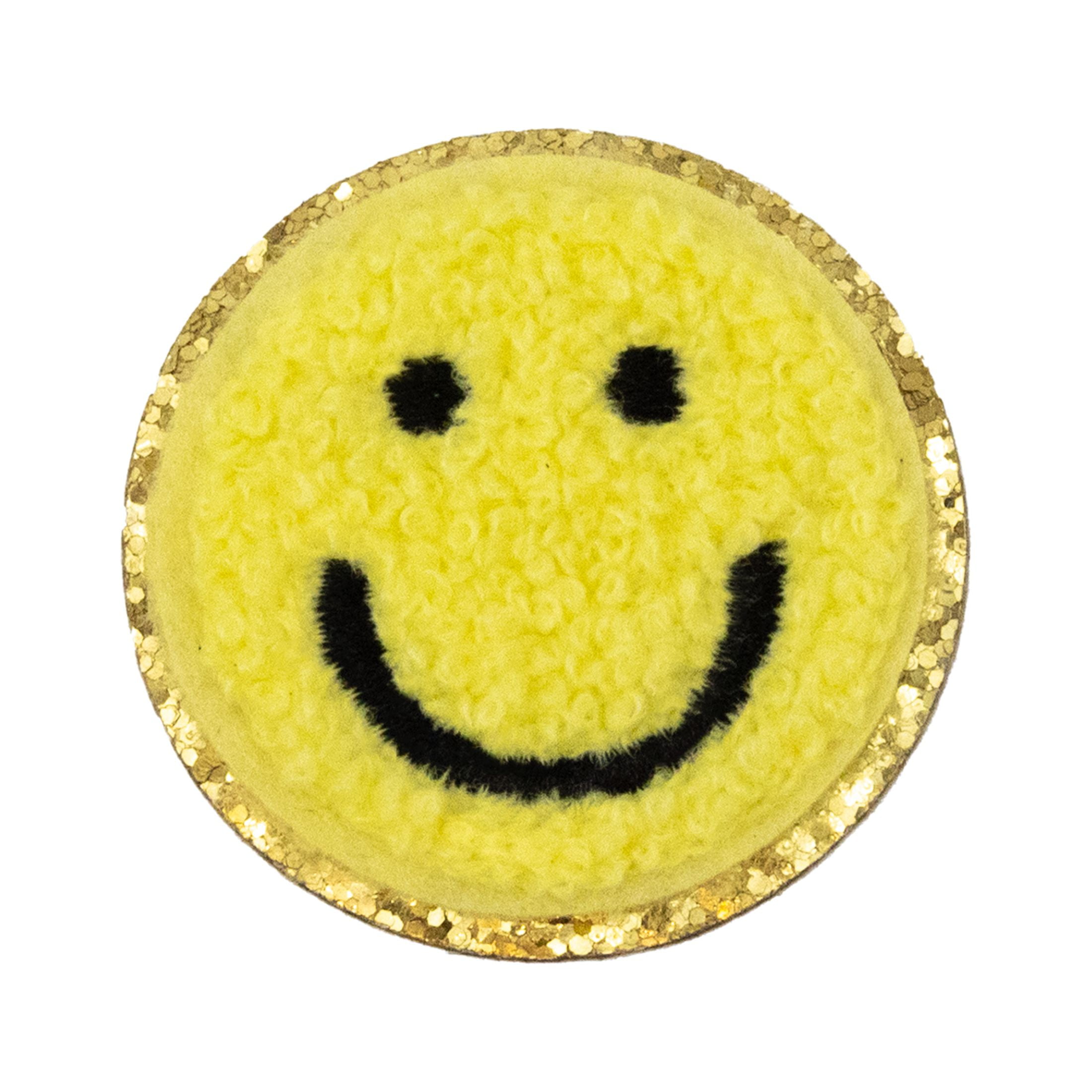(6 pack) Hello Hobby Chenille Smiley Patch