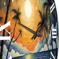 thumbnail image 5 of Designart "Beach Tropical Vibes Painting I" Beach Oversized Wall Clock, 5 of 5