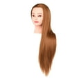 thumbnail image 5 of Hair Training Head Mannequin Head Hairstyling Multipurpose Long Hair Manikin Doll Head for Cutting DIY Cosmetology School Students Braid , Gold with Makeup, 5 of 9
