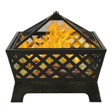 

4 Angles Mesh Brazier Bronze